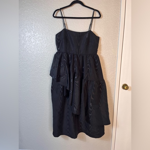 KATE SPADE NY x TARGET Tiered Ruffle Midi Tank Dress Black Size Medium - Picture 6 of 15